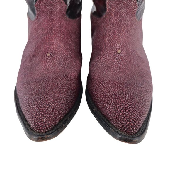 Nocona Stingray Red Mens Size 11.5D Maroon Burgundy Leather Cowboy Western Boots - Picture 2 of 16